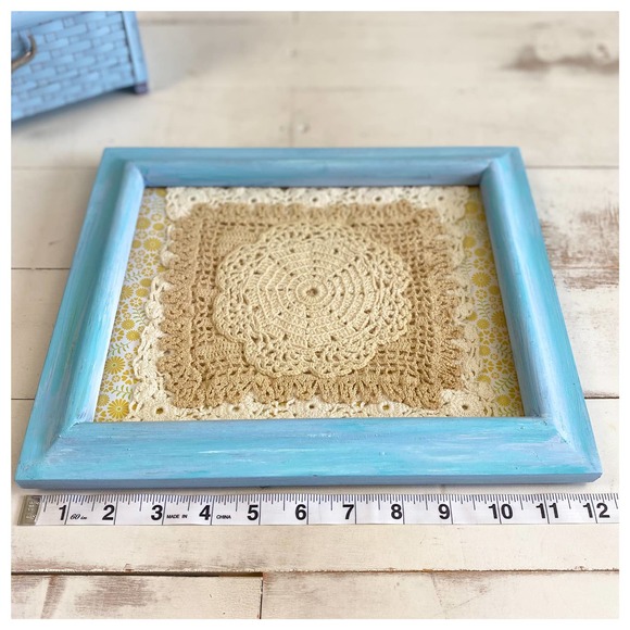 Farmhouse Framed Doily Art Decor - Picture 7 of 12